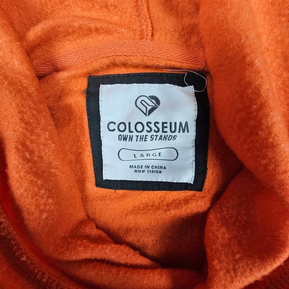 Colosseum Boise State Broncos NCAA Orange Hoodie Pullover Sweatshirt Mens - Picture 4 of 7